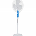 white pedestal fan