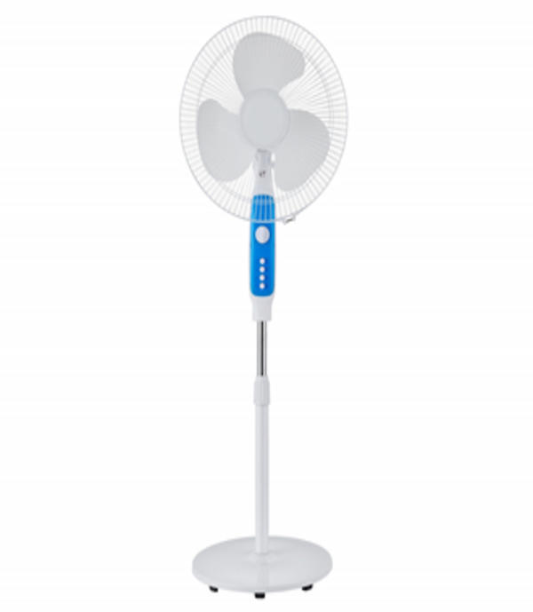 white pedestal fan