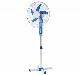 blue four‑leg pedestal fan - Image 2