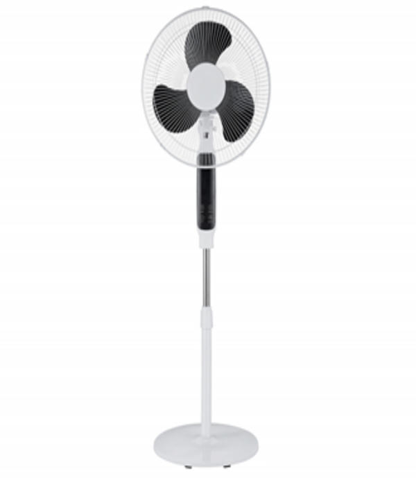 black pedestal fan