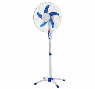 blue 5‑blade pedestal fan - Image 2