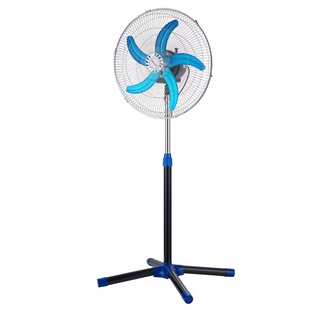 blue four‑leg pedestal fan - Image 2