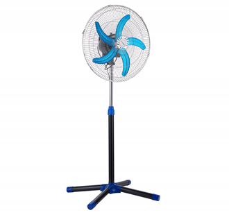 blue four‑leg pedestal fan - Image 3