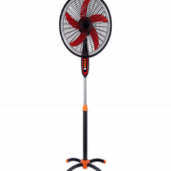 red four‑leg pedestal fan