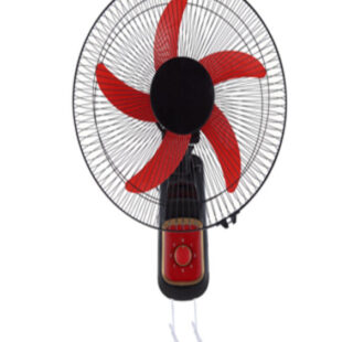 red wall‑mounted fan