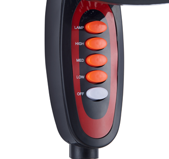 red four‑leg pedestal fan - Image 4