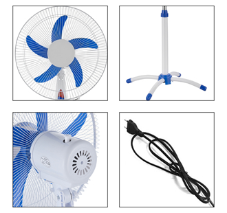blue 5‑blade pedestal fan - Image 5