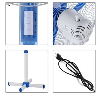 blue four‑leg pedestal fan - Image 5