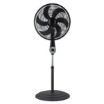Black knob floor fan