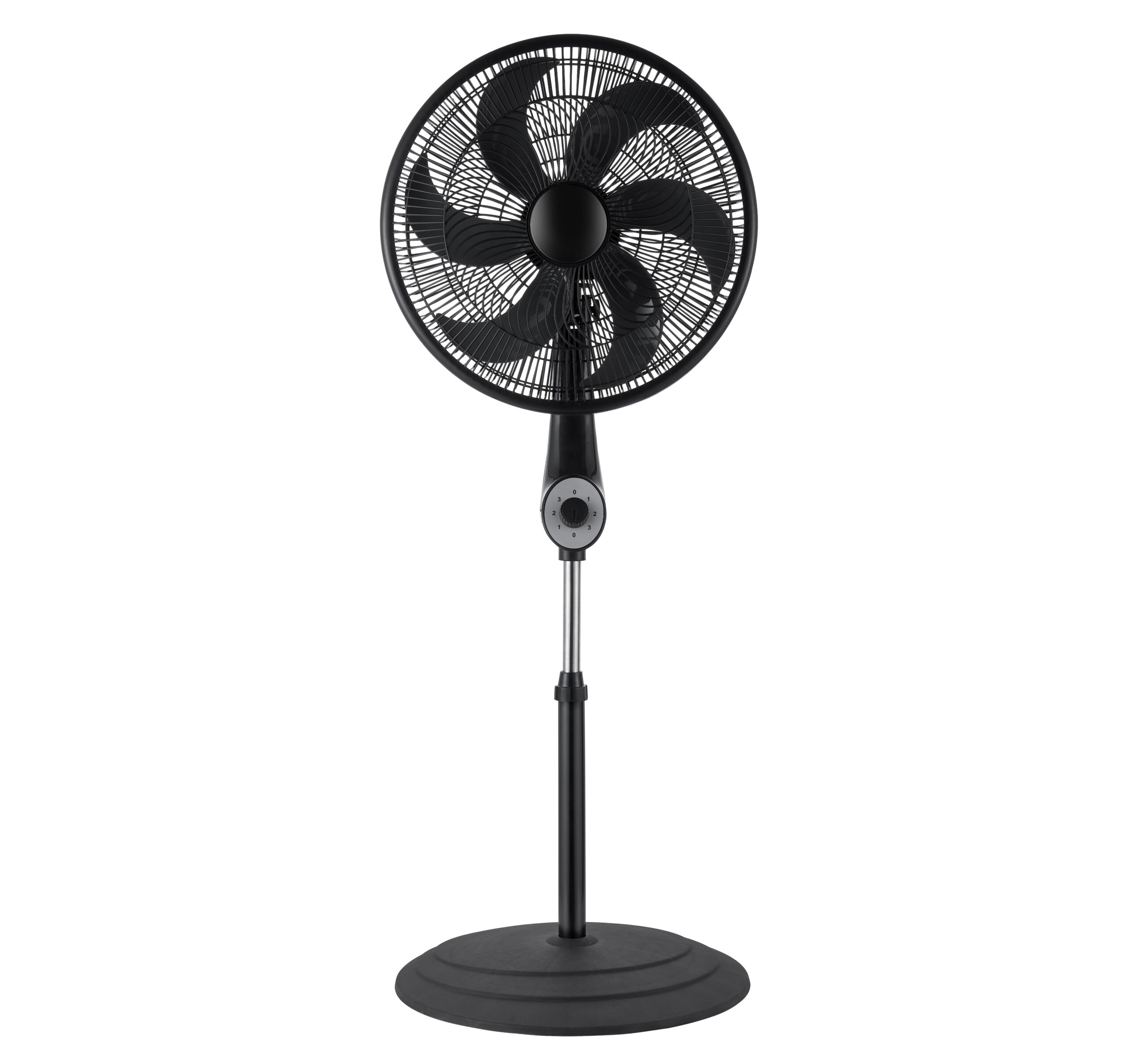 Black knob floor fan