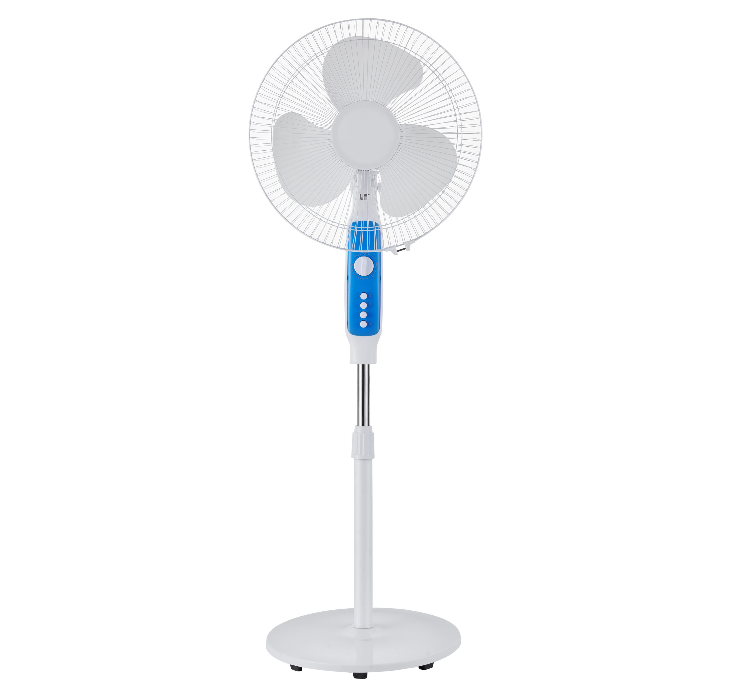 White pedestal fan